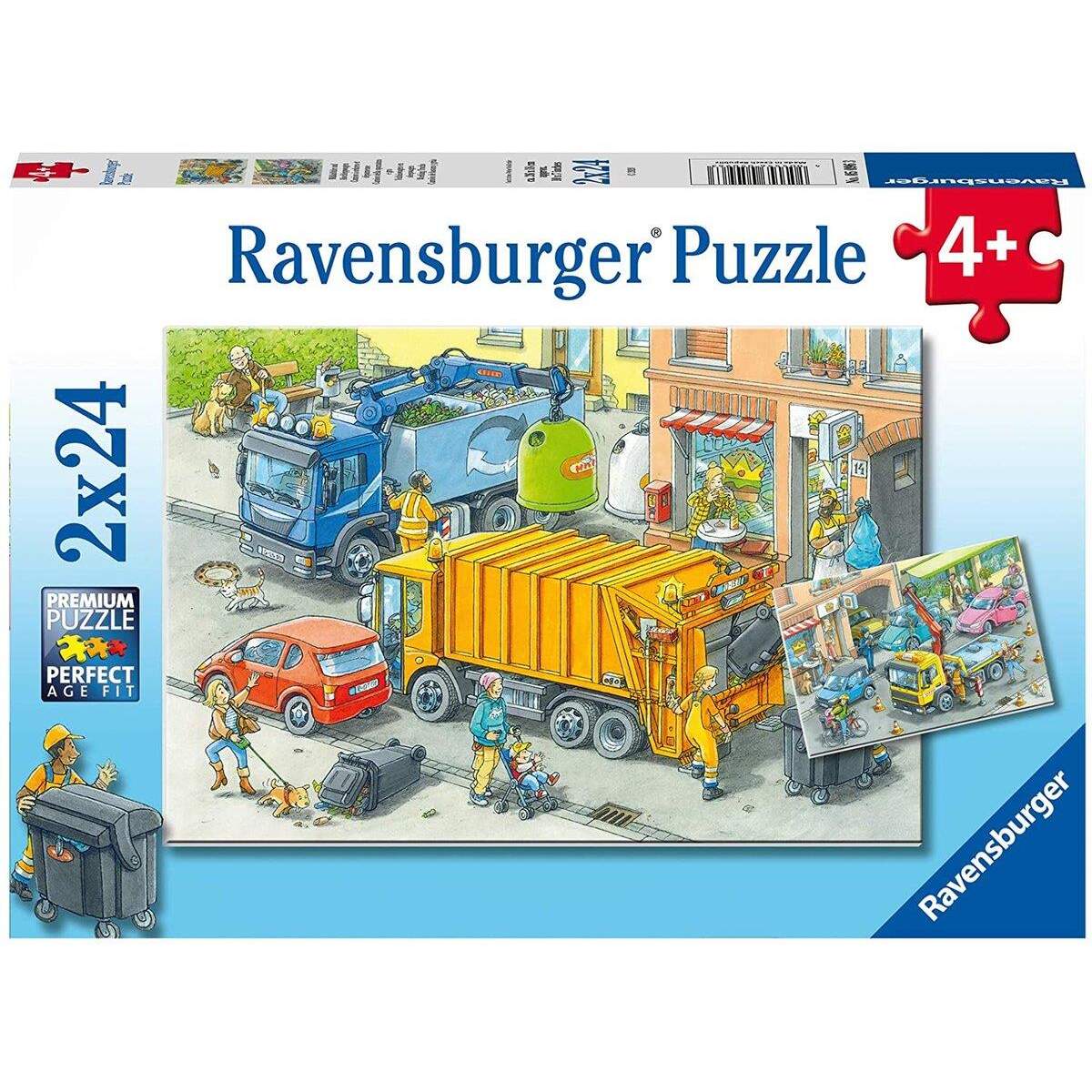 Ravensburger Müllabfuhr und Abschleppwagen.2 x 24 Teile