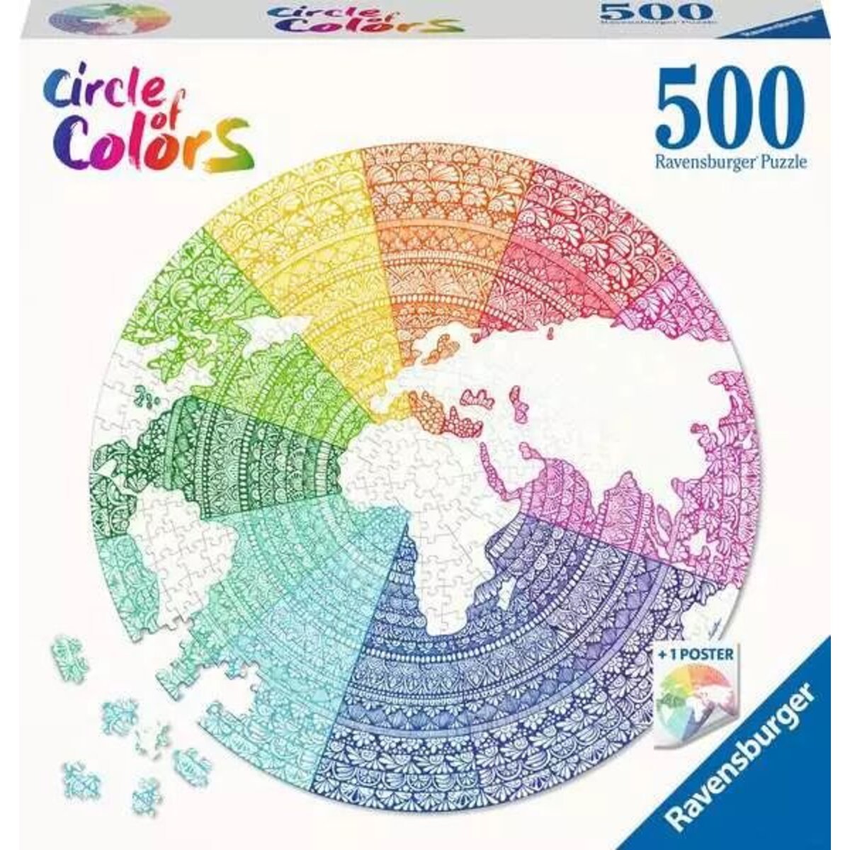 Ravensburger Puzzle - Circle of Colors - Mandala, 500 Teile