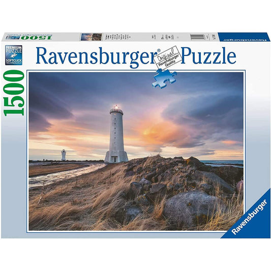 Ravensburger Puzzle - Magische Stimmung über dem Leuchtturm von Akranes, Island, 1500 Teile