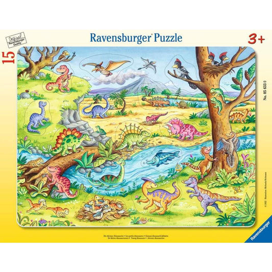 Ravensburger Rahmenpuzzle - Die kleinen Dinosaurier, 15 Teile