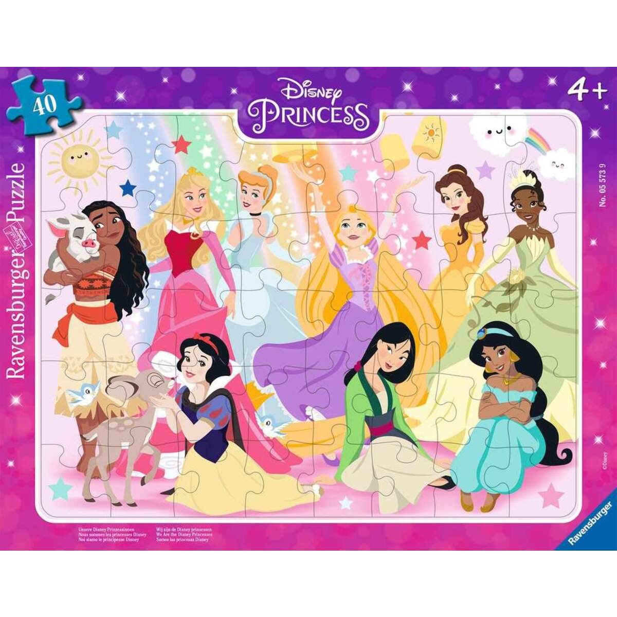 Ravensburger Rahmenpuzzle - Unsere Disney Prinzessinnen, 40 Teile