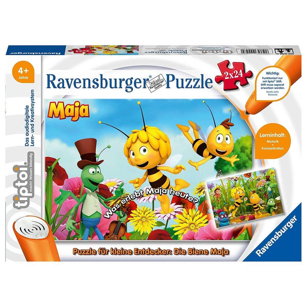Ravensburger tiptoi Puzzle für kleine Entdecker: Die Biene Maja, 2x 24 Teile