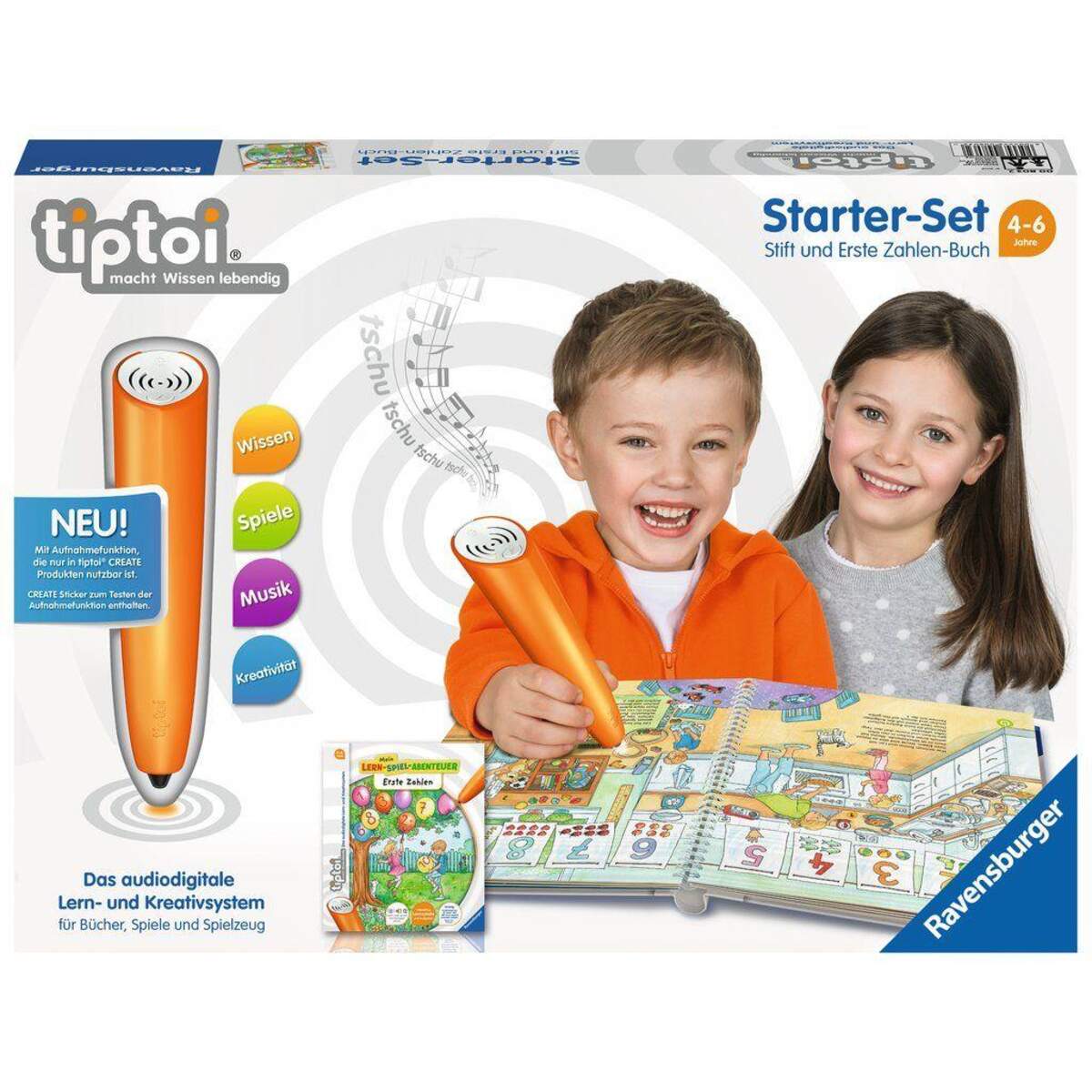 Ravensburger tiptoi Starter-Set Stift und Erste Zahlen-Buch