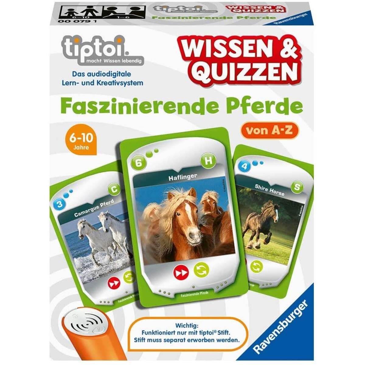 Ravensburger tiptoi Wissen und Quizzen - Faszinierende Pferde