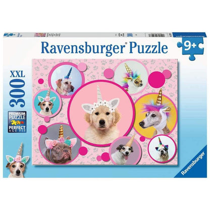 Ravensburger XXL Puzzle - Knuffige Einhorn-Hunde, 300 Teile