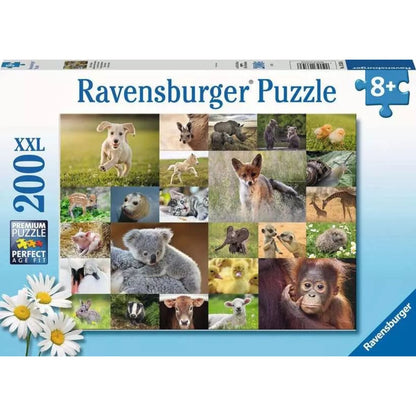 Ravensburger XXL Puzzle - Süße Tierbabys, 200 Teile
