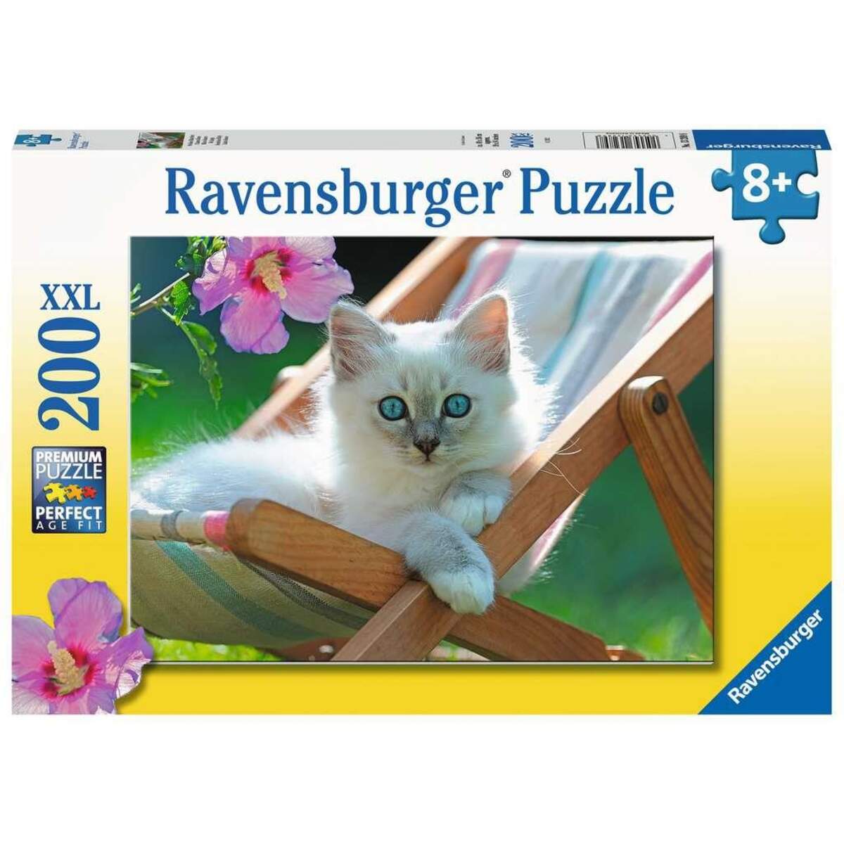 Ravensburger XXL Puzzle - Weißes Kätzchen, 200 Teile