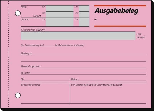 Sigel Ausgabebeleg A6 quer, 50 Blatt