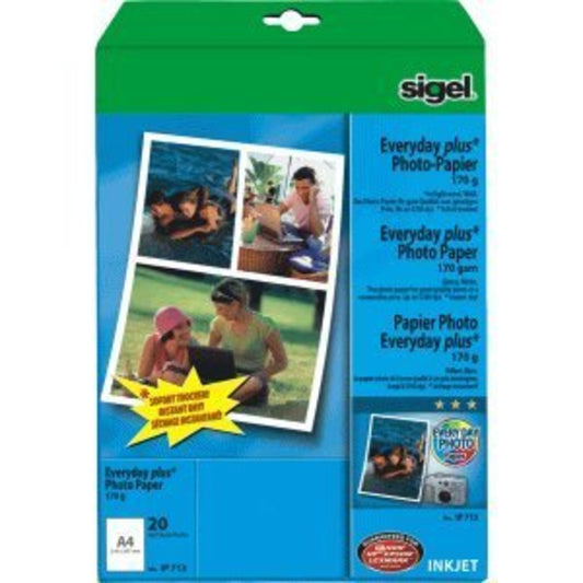 Sigel Fotopapier A4 170g/qm 20 Blatt glossy