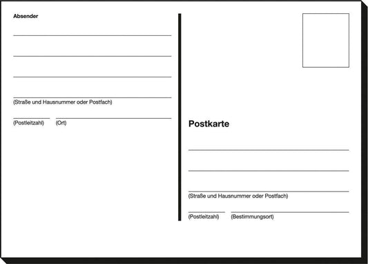 Sigel Postkarten Heft, A6 quer, 10 Blatt