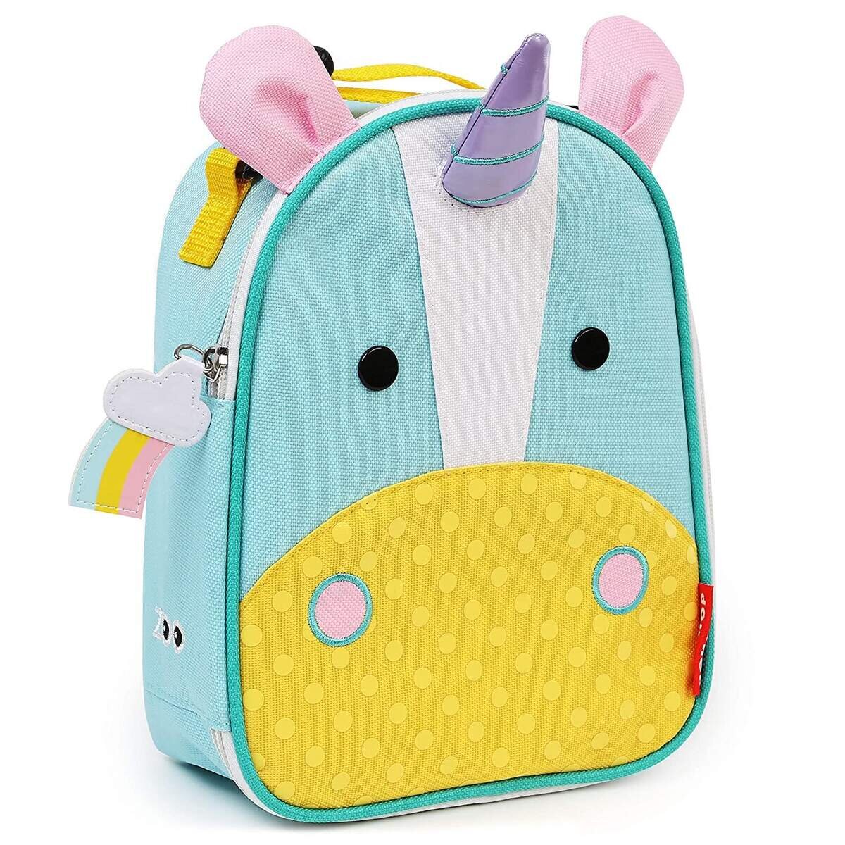 Skip Hop Zoo Lunchie Mini Vespertasche Einhorn Eureka, Kindergarten, isoliert, mit Namensschild