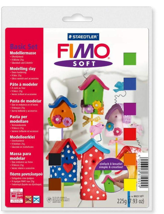 STAEDTLER® FIMO® soft Modelliermasse Basis-Set, 9 x 25 Gramm