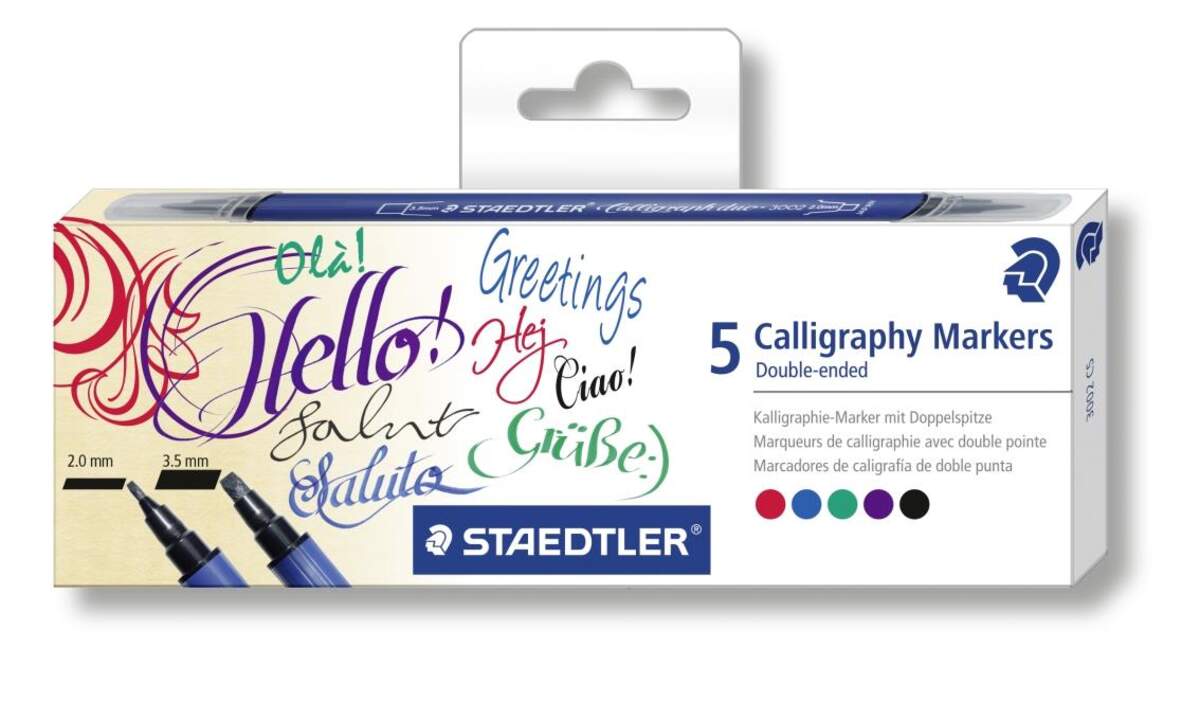 STAEDTLER® Kalligraphiemarker duo, 5 Stück