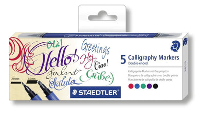 STAEDTLER® Kalligraphiemarker duo, 5 Stück