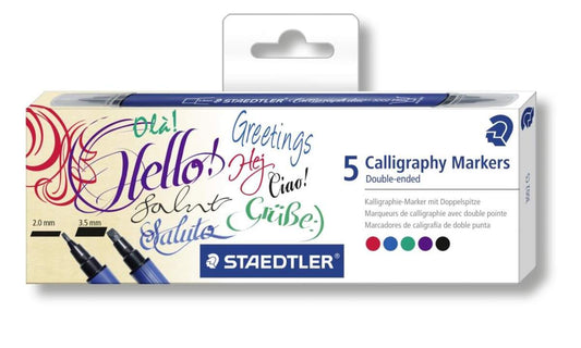 STAEDTLER® Kalligraphiemarker duo, 5 Stück