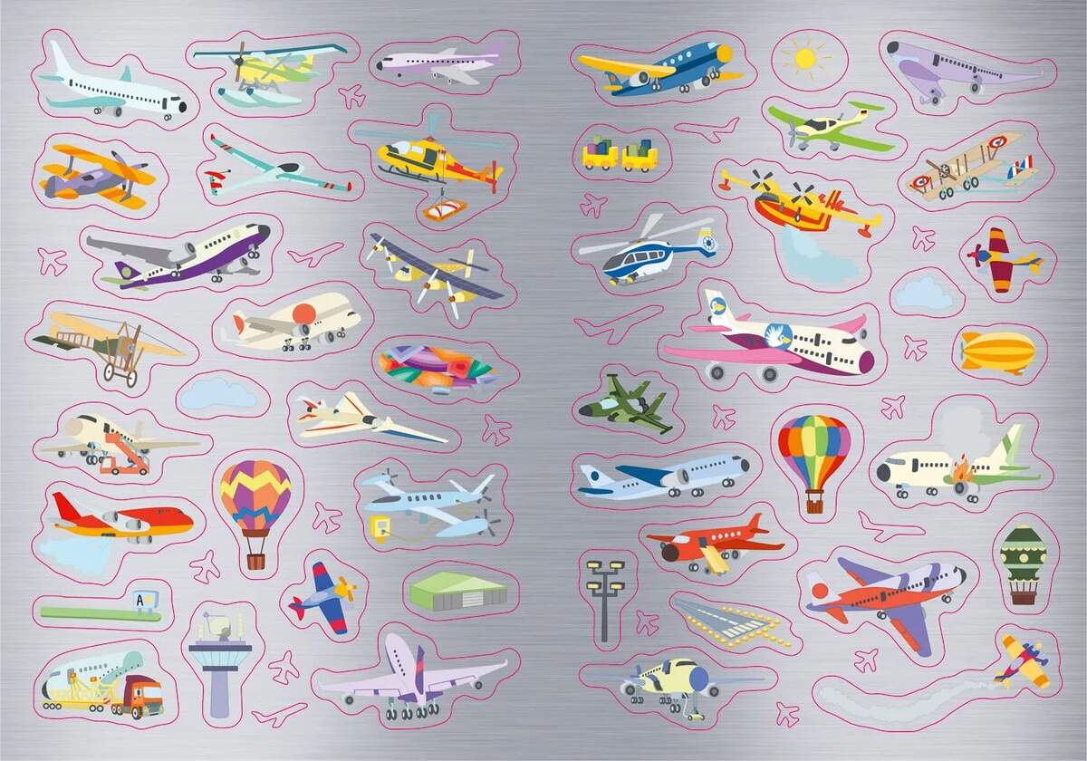 Tessloff Metallic-Sticker Malbuch Flugzeuge
