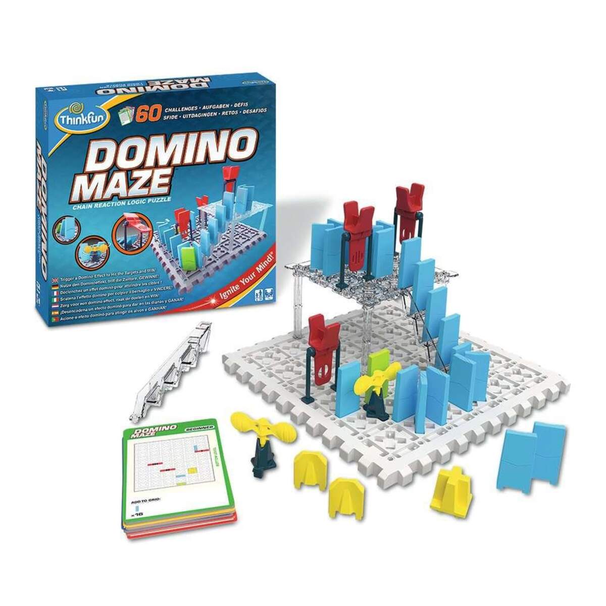 ThinkFun Domino Maze™ von ThinkFun® Das kniffelige Logikspiel mit dem Dominoeffekt