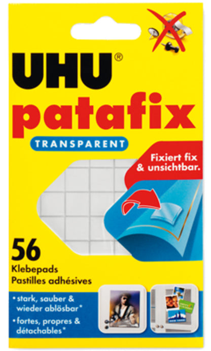 UHU Klebepad patafix transparent, 56 Stück