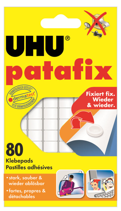 UHU Klebepad patafix weiß, 80 Stück